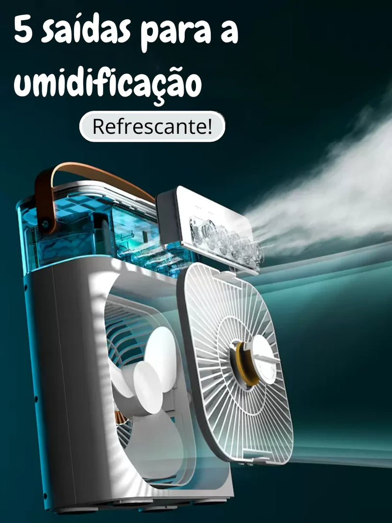 NOVO! 3 em 1 Climatizador Ventilador e Umidificador Refrigerador Usb 3 Modos com Spray Ultrassonico Silencioso