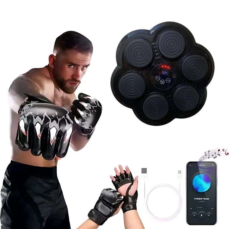 Máquina Musical de boxe inteligente perfurador com luva de boxe alvo de parede de música Bluetooth inteligente para treino em casa