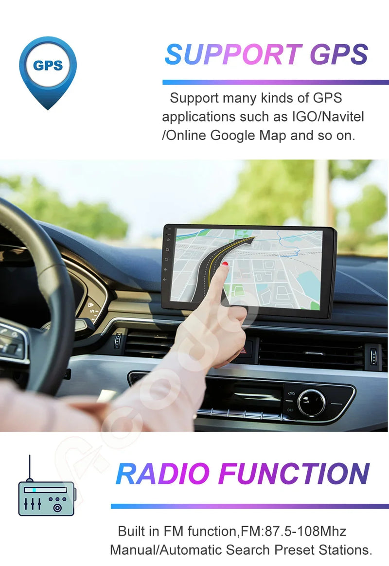 ACODO Android Car Player 7 polegadas 2 Din Multimídia Carplay Rádio Automático Com WiFi Bluetooth FM Navegação Autoradio Estéreo