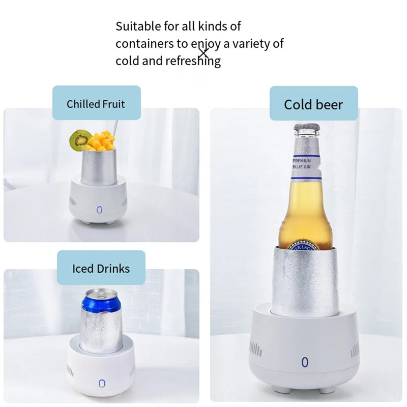 Mini Refrigerador USB  copo de resfriamento rápido portátil refrigerador elétrico instantâneo para cerveja vinho bebida carro casa frutas.