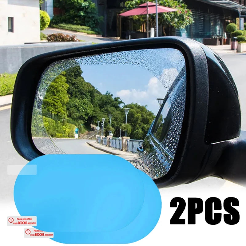 2 pçs chuva do carro espelho retrovisor filmes à prova dwaterproof água anti-nevoeiro espelho do carro capas de chuva janela anti-chuva protetor filme acessórios automóveis