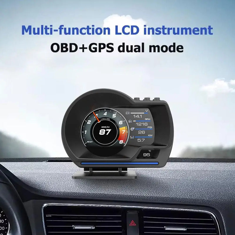 ODÔMETRO DIGITAL TOPLINE A50 1mais novo head up display automático obd2 carro inteligente hud medidor digital odômetro alarme de segurança água & óleo temp. RPM