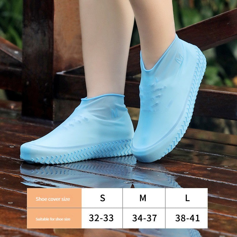 Capas reutilizáveis para sapatos de chuva à prova d'água de látex e antiderrapantes Galochas de chuva de silicone para adultos e crianças.