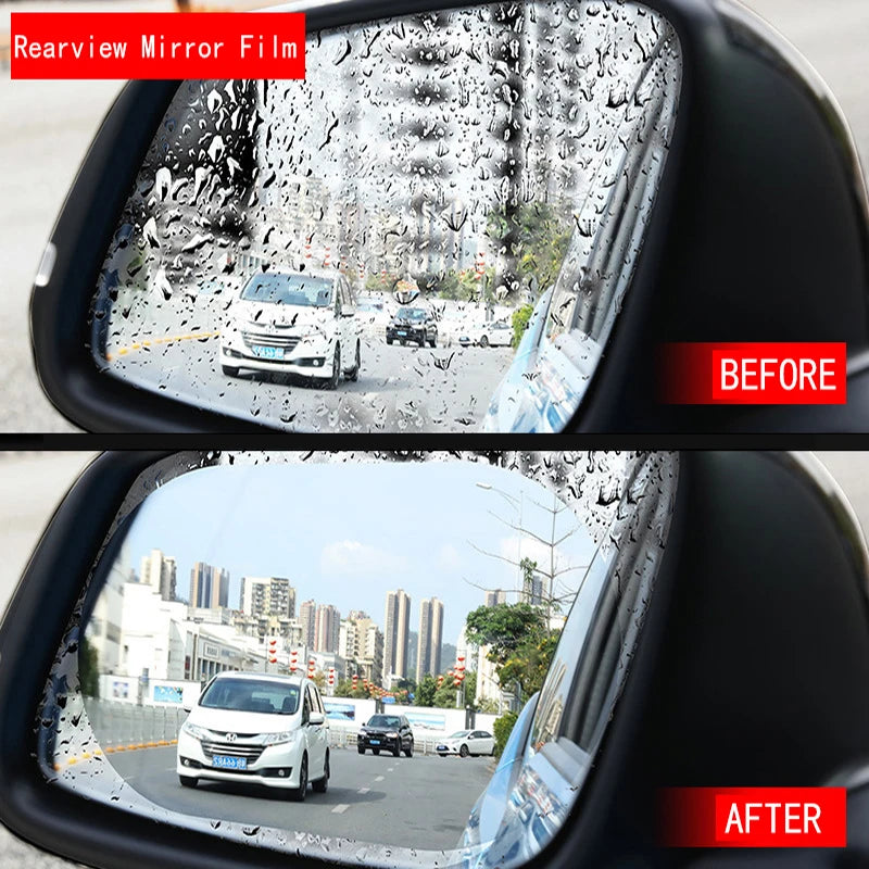 2 pçs chuva do carro espelho retrovisor filmes à prova dwaterproof água anti-nevoeiro espelho do carro capas de chuva janela anti-chuva protetor filme acessórios automóveis