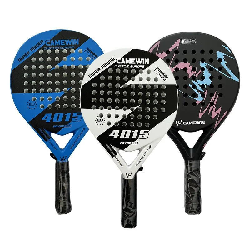 RAQUETE de PADEL adulto professional fibra carbono macio eva rosto raquete de tênis raquete com saco de pá capa 2024 novo