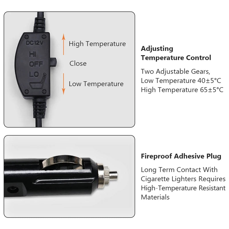 Aquecedor de assento de carro 12v elétrico aquecido aquecimento de carro inverno rápido assento mais quente capa almofada de aquecimento de assento de inverno aquecedor 12v para carro