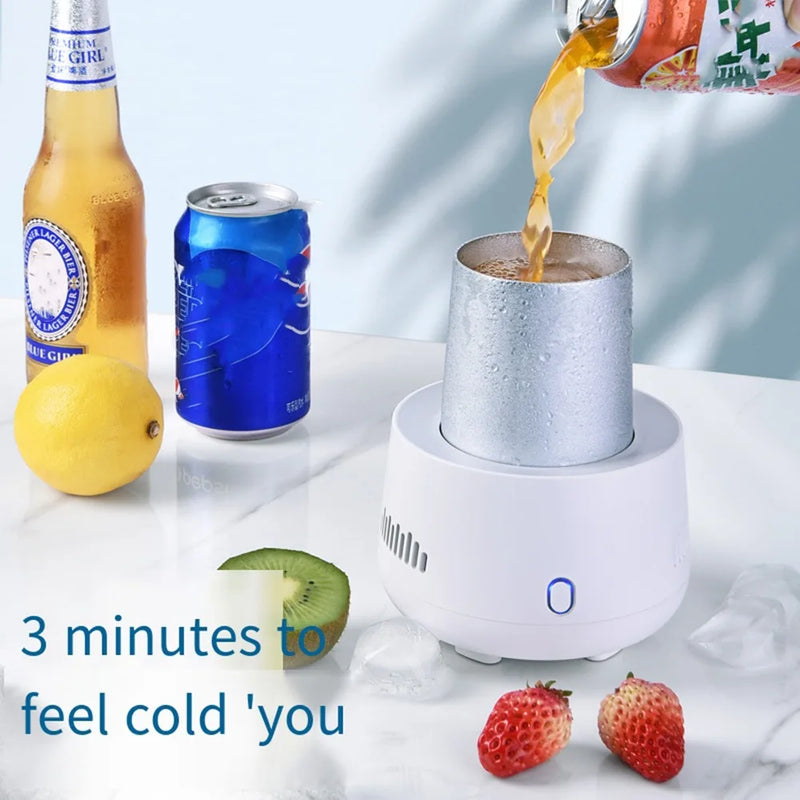 Mini Refrigerador USB  copo de resfriamento rápido portátil refrigerador elétrico instantâneo para cerveja vinho bebida carro casa frutas.