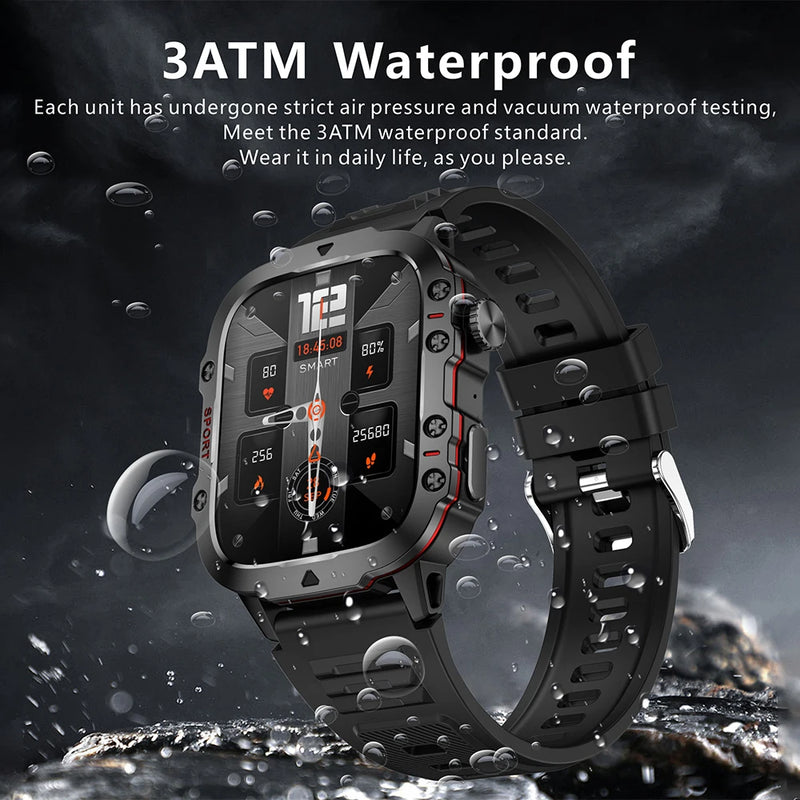 Novo relógio inteligente para homens mulheres bluetooth chamada freqüência cardíaca monitoramento do sono 3atm à prova dwaterproof água esporte smartwatch para android ios 2024