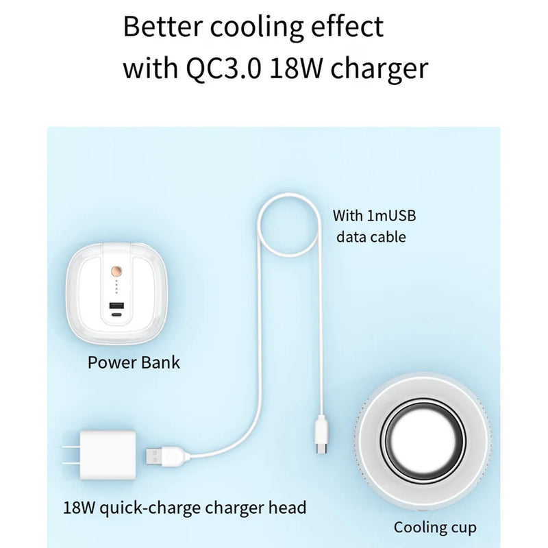 Mini Refrigerador USB  copo de resfriamento rápido portátil refrigerador elétrico instantâneo para cerveja vinho bebida carro casa frutas.