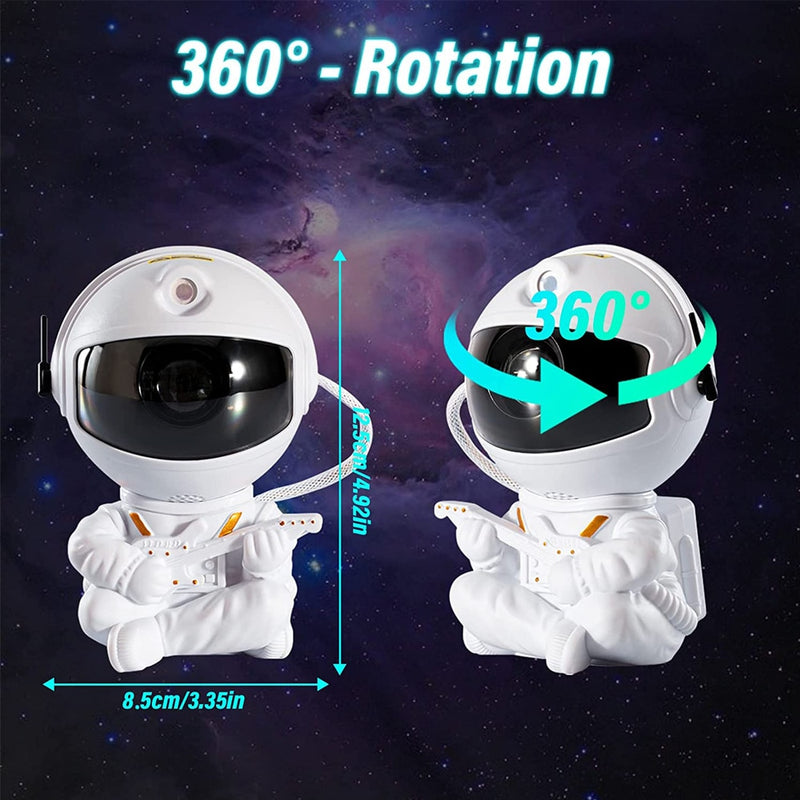 Galaxy Star Projetor Astronauta Luz Noturna Céu Estrelado Nebulosa Aurora Lâmpada Mini Fofa com Controle Remoto para Quarto de Crianças Teto