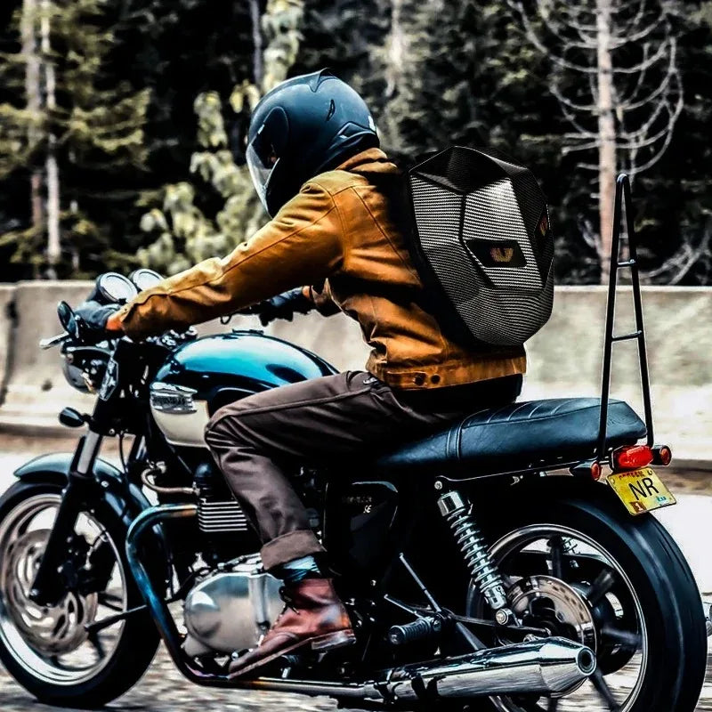 Mochila Brilho à prova d'água: Mochila LED. para o homem  casca dura. motocicleta ciclismo capacete mochila para mulher viagem de negócios à prova a prova d` água, Mochila portátil.