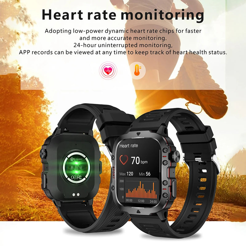 Novo relógio inteligente para homens mulheres bluetooth chamada freqüência cardíaca monitoramento do sono 3atm à prova dwaterproof água esporte smartwatch para android ios 2024