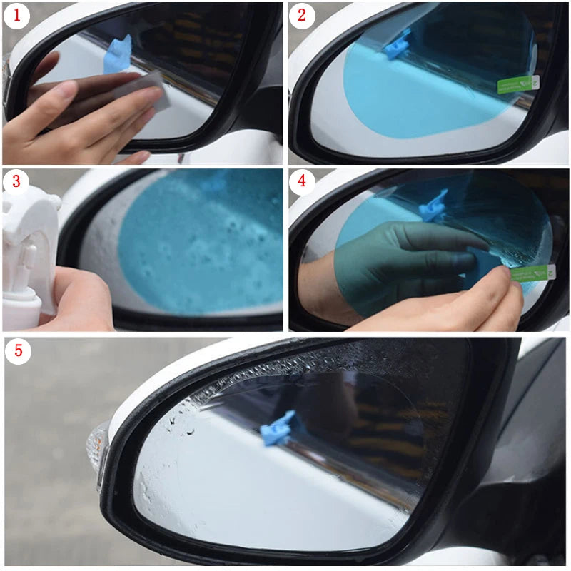 2 pçs chuva do carro espelho retrovisor filmes à prova dwaterproof água anti-nevoeiro espelho do carro capas de chuva janela anti-chuva protetor filme acessórios automóveis