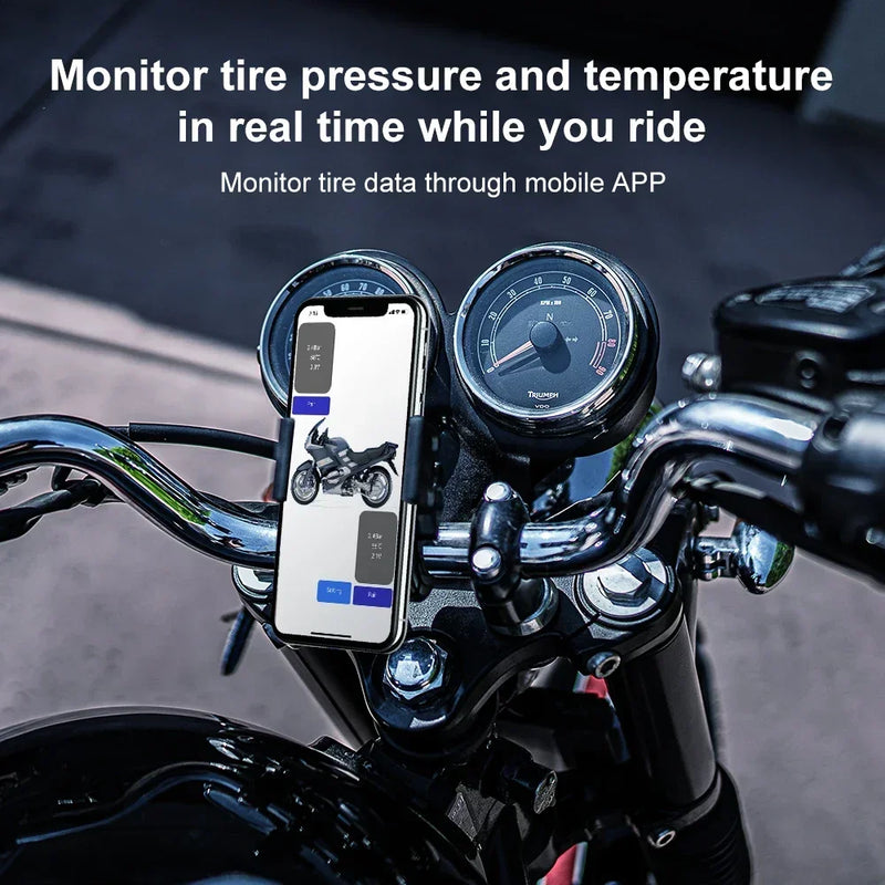 SENSORES de PRESSÃO dos PNEUS tpms MOTOCICLETA E CARRO sistema de monitoramento de pressão dos pneus compatível com BLUETOOTH sensor externo android/ios carro tmps