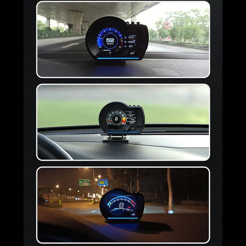 ODÔMETRO DIGITAL TOPLINE A50 1mais novo head up display automático obd2 carro inteligente hud medidor digital odômetro alarme de segurança água & óleo temp. RPM