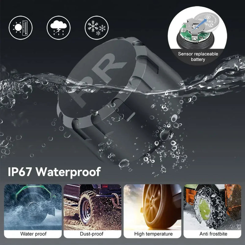 SENSORES de PRESSÃO dos PNEUS tpms MOTOCICLETA E CARRO sistema de monitoramento de pressão dos pneus compatível com BLUETOOTH sensor externo android/ios carro tmps