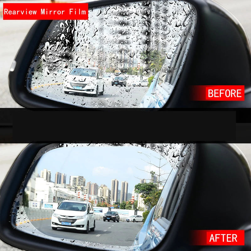 2 pçs chuva do carro espelho retrovisor filmes à prova dwaterproof água anti-nevoeiro espelho do carro capas de chuva janela anti-chuva protetor filme acessórios automóveis