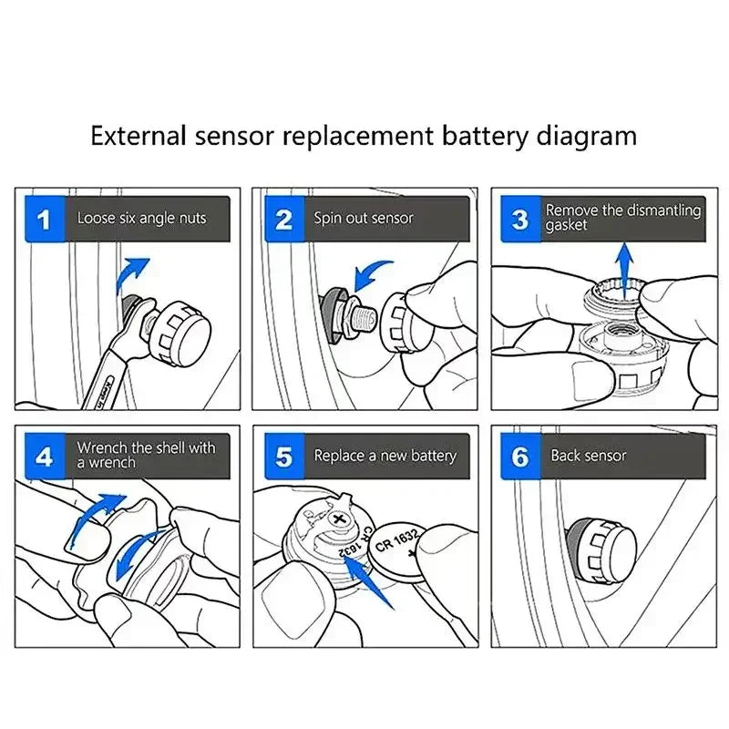 SENSORES de PRESSÃO dos PNEUS tpms MOTOCICLETA E CARRO sistema de monitoramento de pressão dos pneus compatível com BLUETOOTH sensor externo android/ios carro tmps