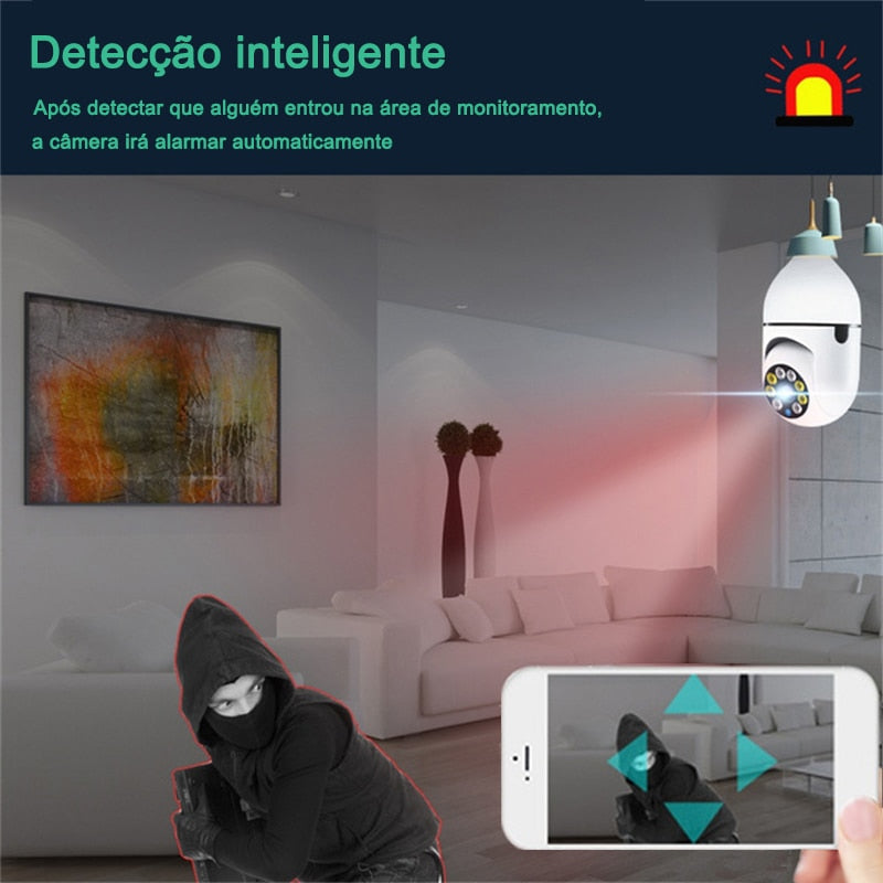 Câmeras de vigilância wi-fi
E27 Câmera Bulbo 5G wifi Vigilância Câmera Proteção de Segurança Mini Câmera Visão Noturna cctv Monitor de Segurança de Vídeo de Rastreamento Humano Automático Full Color cameras vigilância