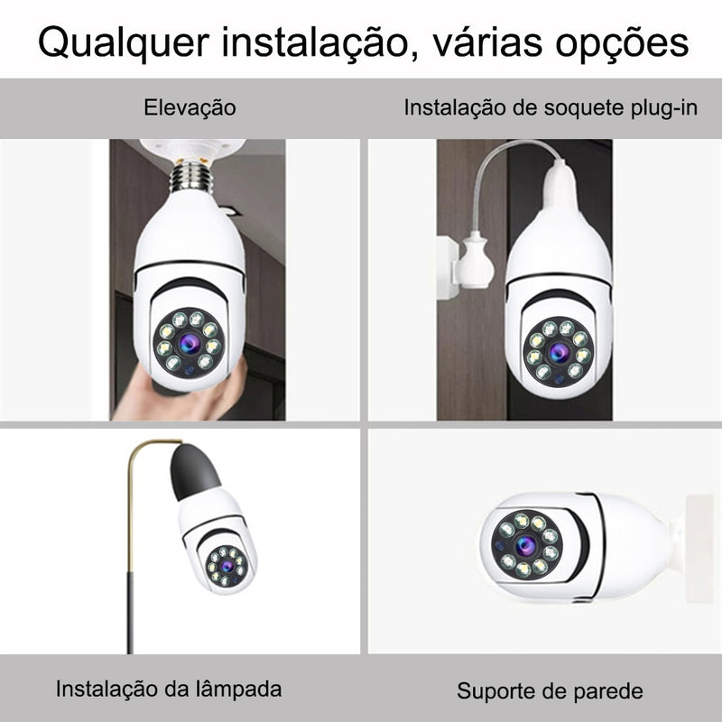 Câmeras de vigilância wi-fi
E27 Câmera Bulbo 5G wifi Vigilância Câmera Proteção de Segurança Mini Câmera Visão Noturna cctv Monitor de Segurança de Vídeo de Rastreamento Humano Automático Full Color cameras vigilância