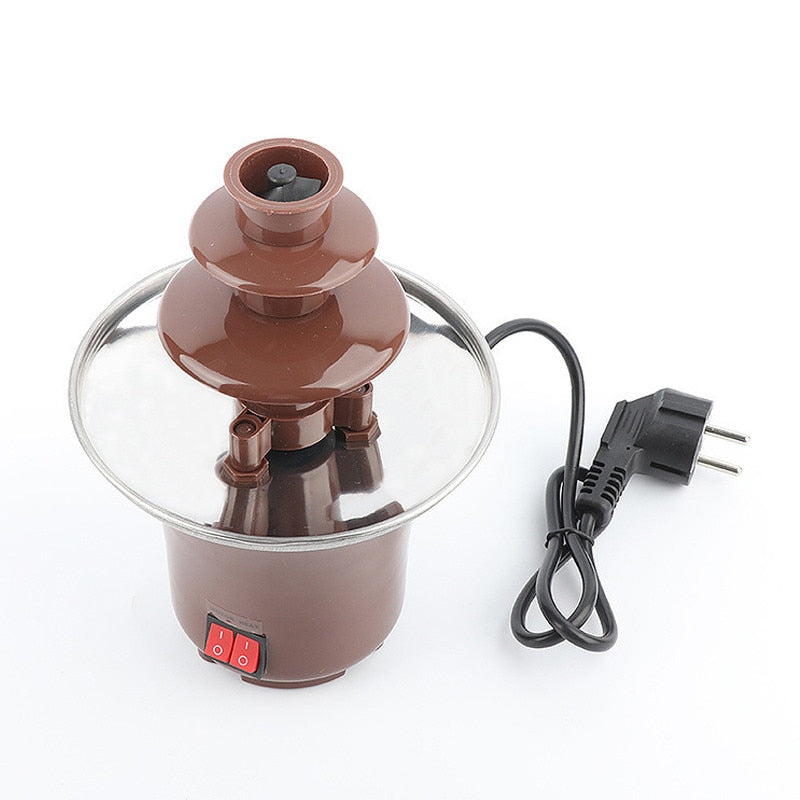 Cascata de chocolate Três camadas mini fonte de chocolate fondue derretimento de chocolate criativo com máquina de aquecimento faça você mesmo pote de derretimento de cachoeira fuente de