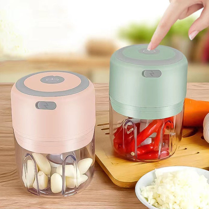 Picador elétrico de alimentos para cozinha Mini triturador de alho triturador USB portátil moedor de carne Picador de legumes para utensílios de cozinha