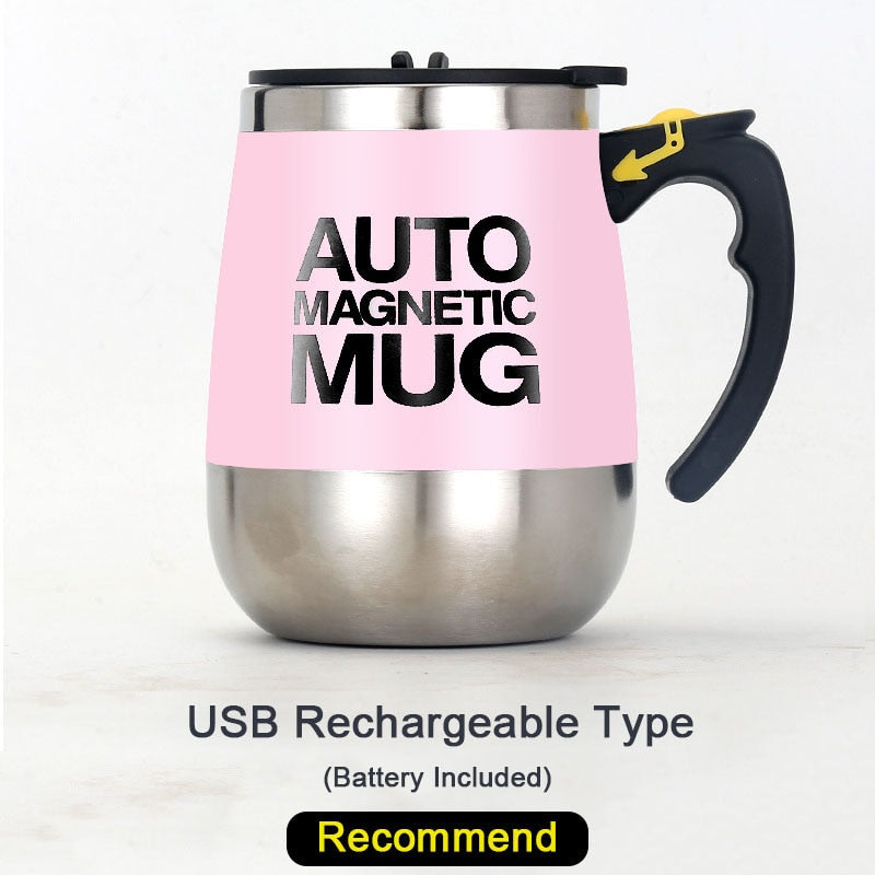 ESTA CANECA NÃO PODE FALTAR EM SUA CASA OU ESCRITÓRIO  Caneca magnética automática recarregável com agitação automática USB novo misturador elétrico inteligente criativo café leite copo misturador garrafa de água