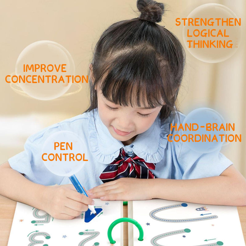 Montessori Matemática Aprendizagem Crianças Brinquedos Desenho Tablet Caneta Controle Mão Treinamento Forma Matemática Combinar Jogos Conjunto de Brinquedos Educativos Livros