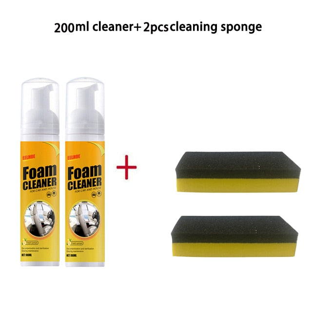 Limpador de espuma de descontaminação forte multiuso 100/200 ML, removedor de ferrugem, limpeza multifuncional, limpador de assento de casa de carro